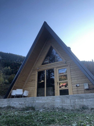 a waterfall and many rocks