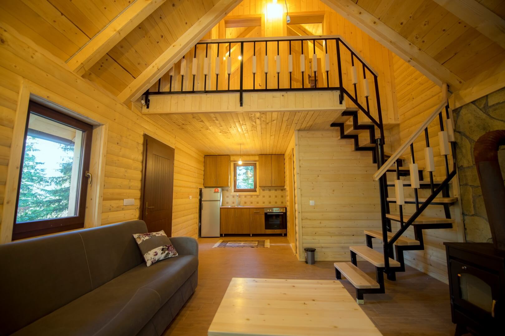 big rocks with some trees